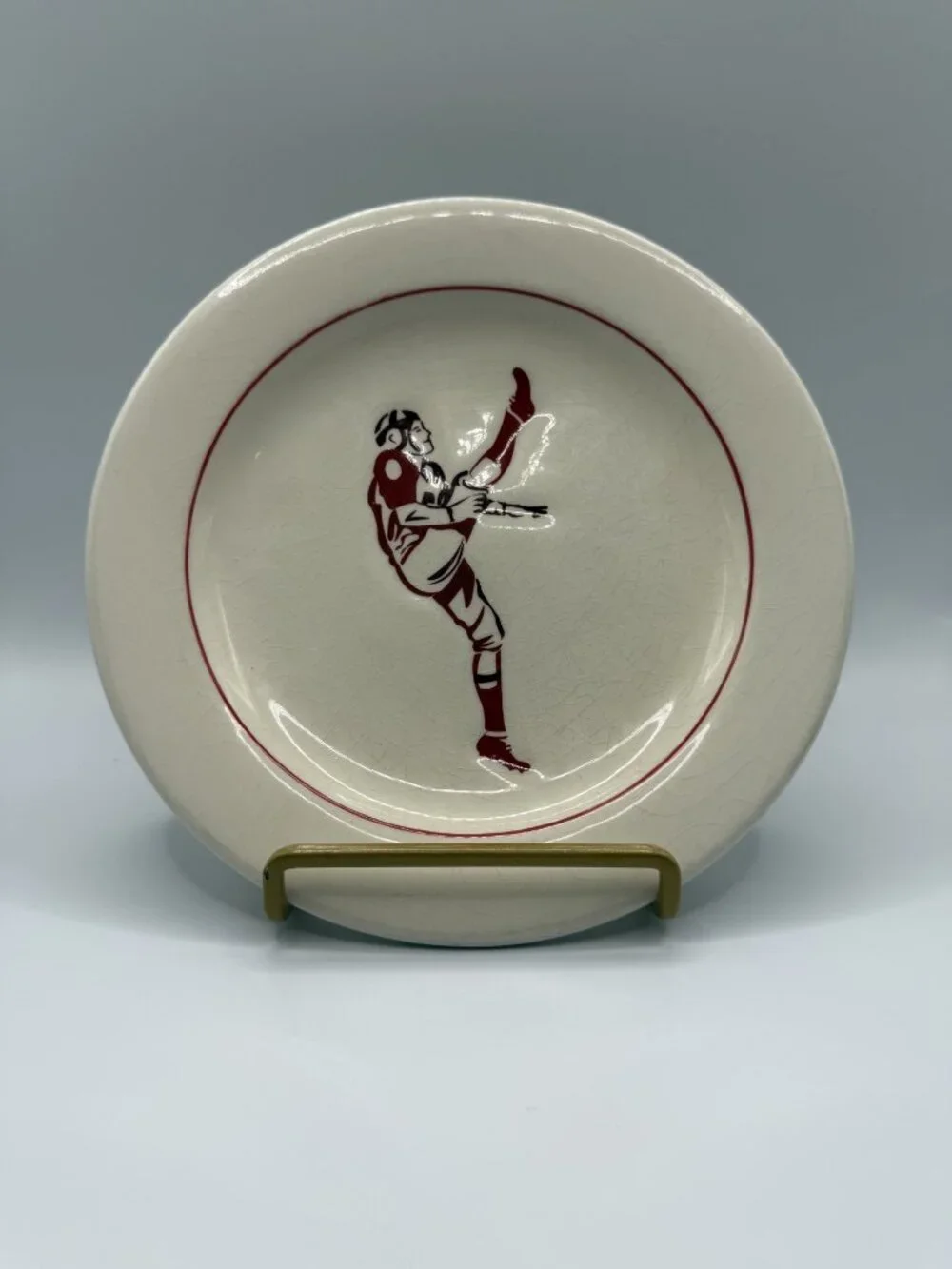 Williams Sonoma 'Vintage Football Collection' Snack Plate Set/4